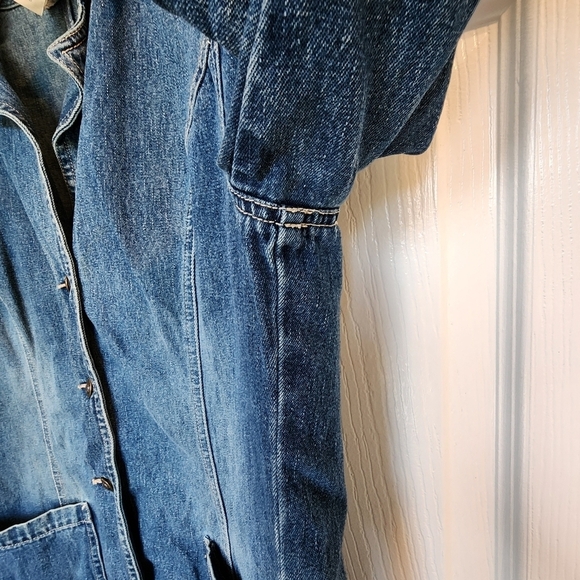 Vintage Women's St John's Bay Denim Blazer Jean Jacket Size Medium - Picture 6 of 16